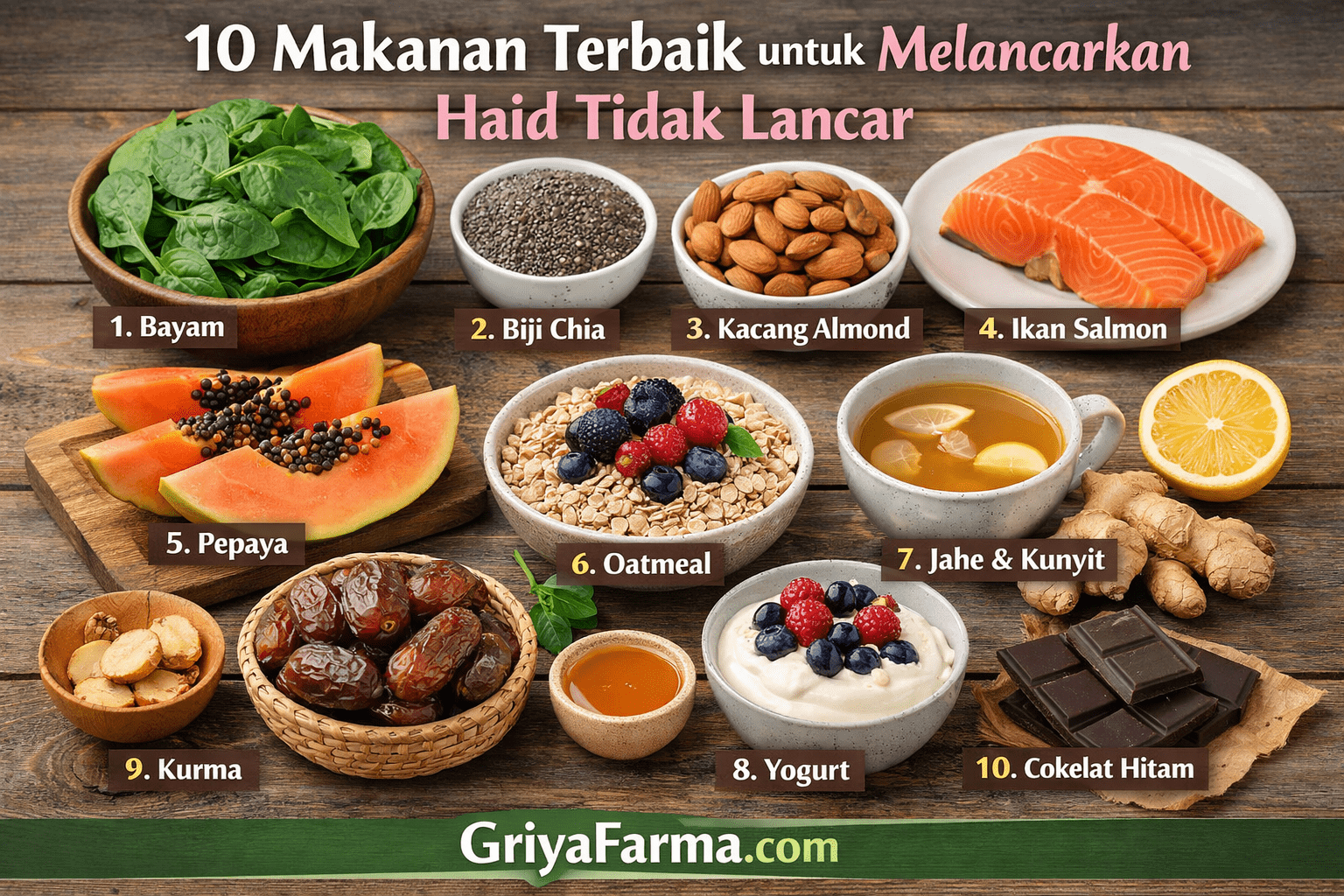 10 Makanan Terbaik untuk Melancarkan Haid Tidak Lancar