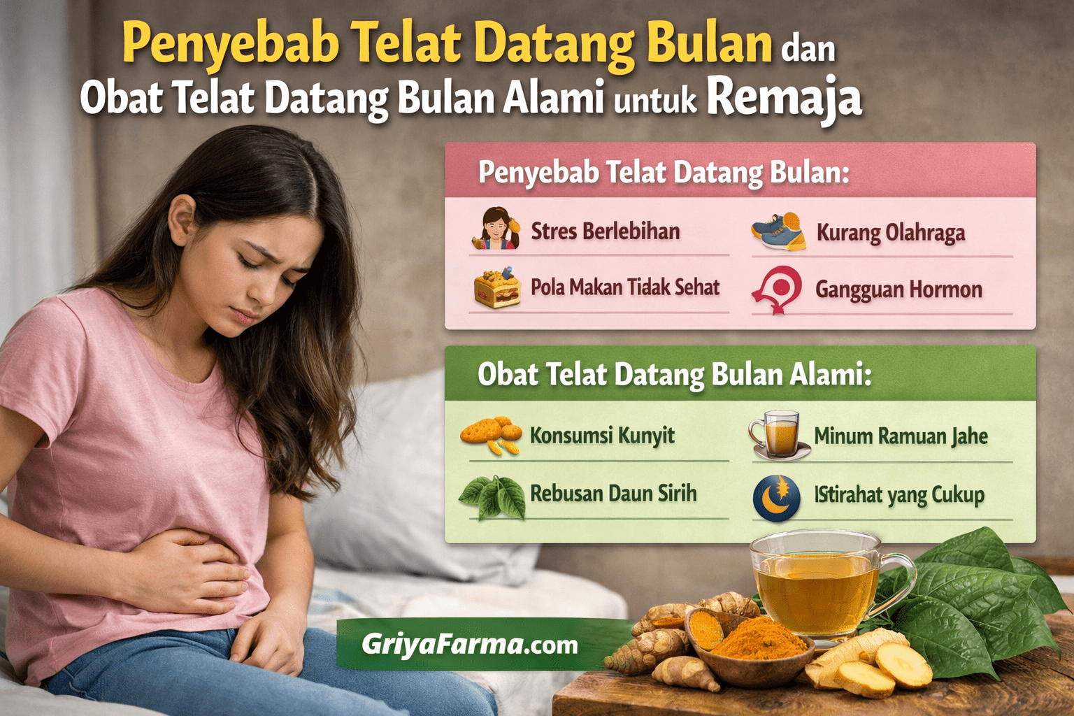 Penyebab Telat Datang Bulan dan Obat Telat Datang Bulan Alami untuk Remaja