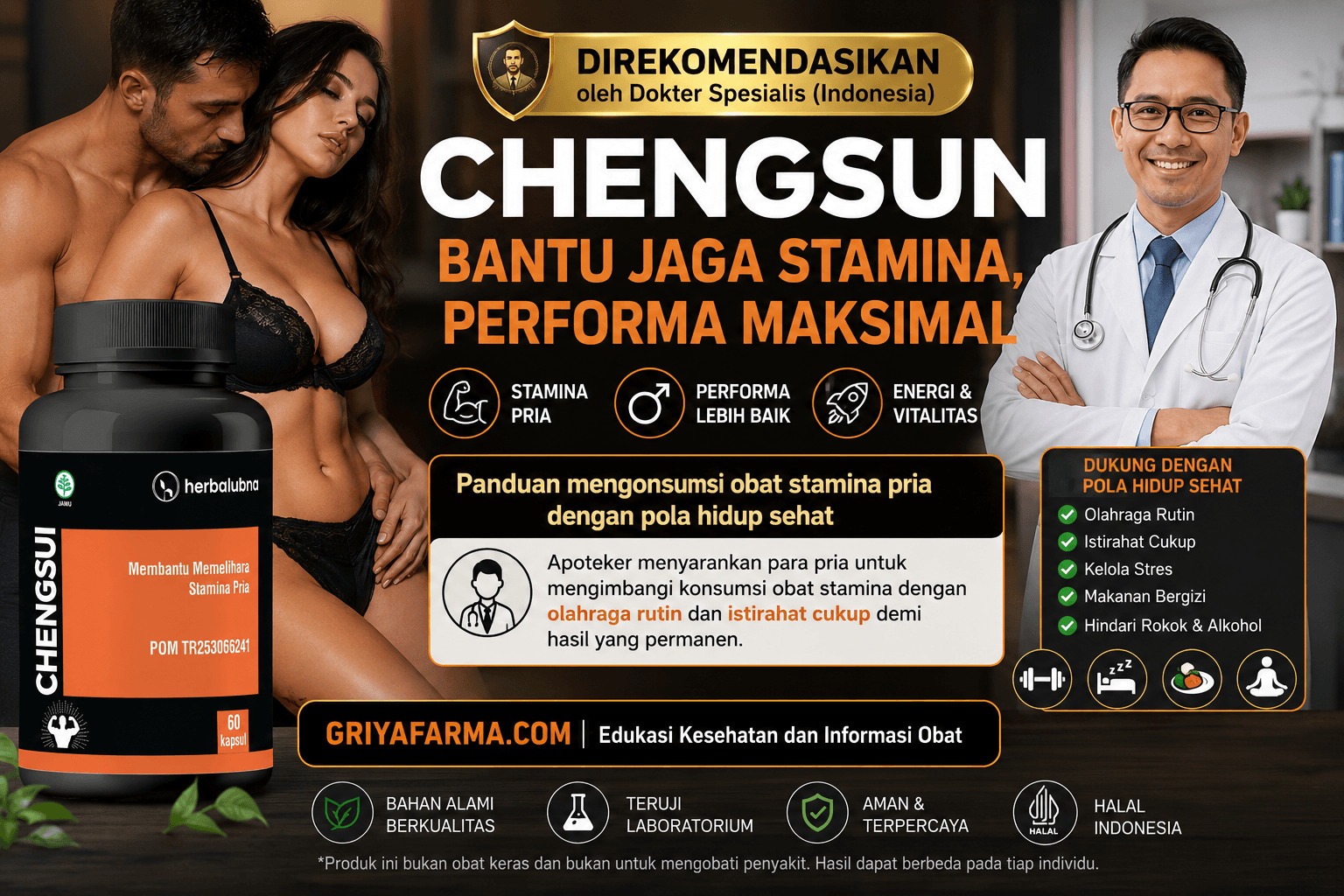 Panduan mengonsumsi obat stamina pria dengan pola hidup sehat